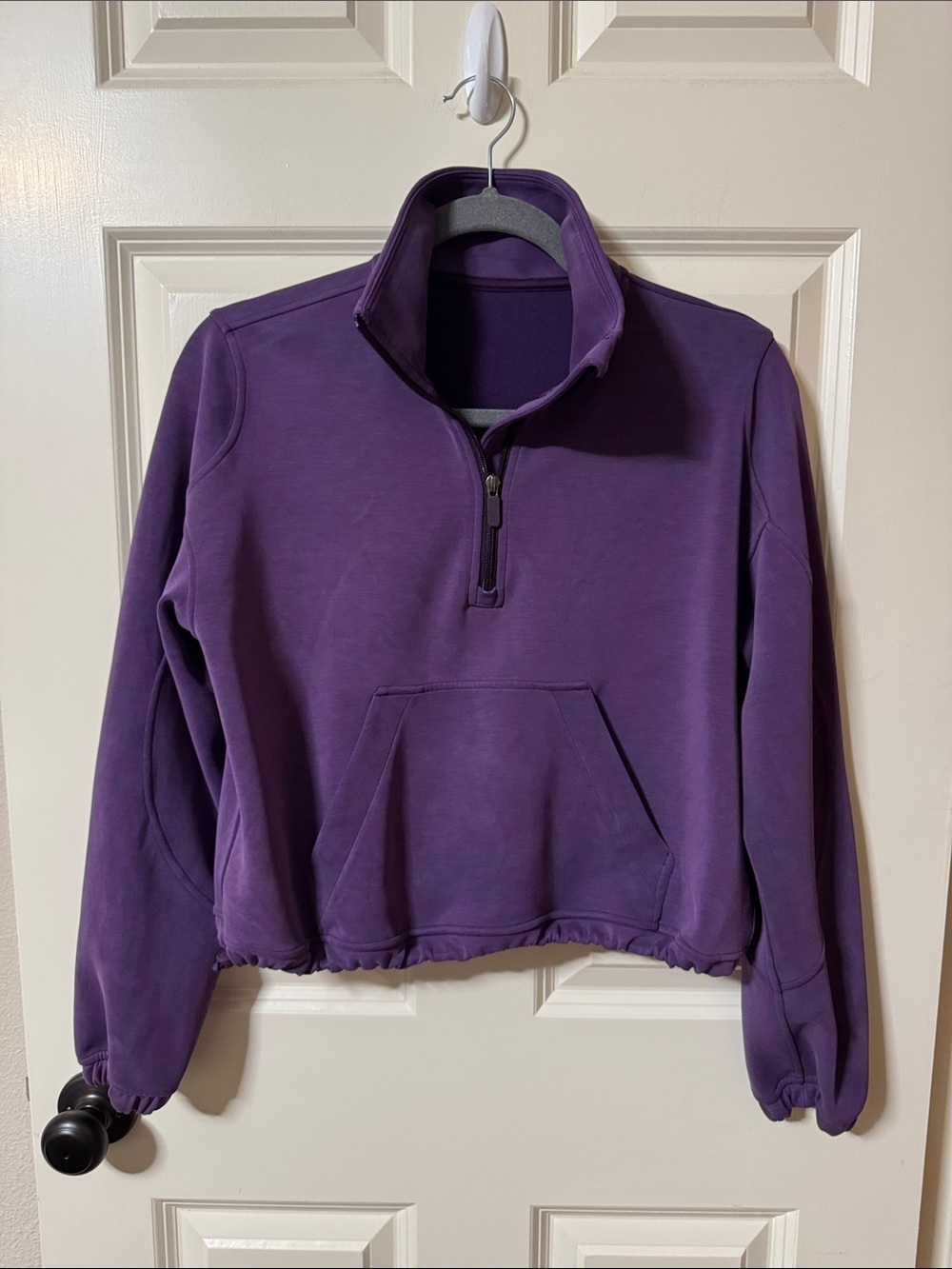 lululemon athletica Brushed Softstreme Half-Zip Pullover in Nightmoth